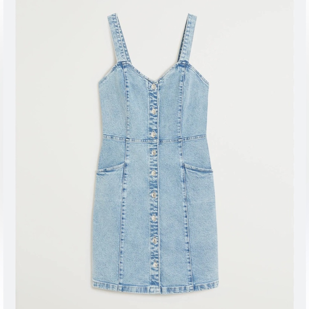 Mango Denim Button Dress